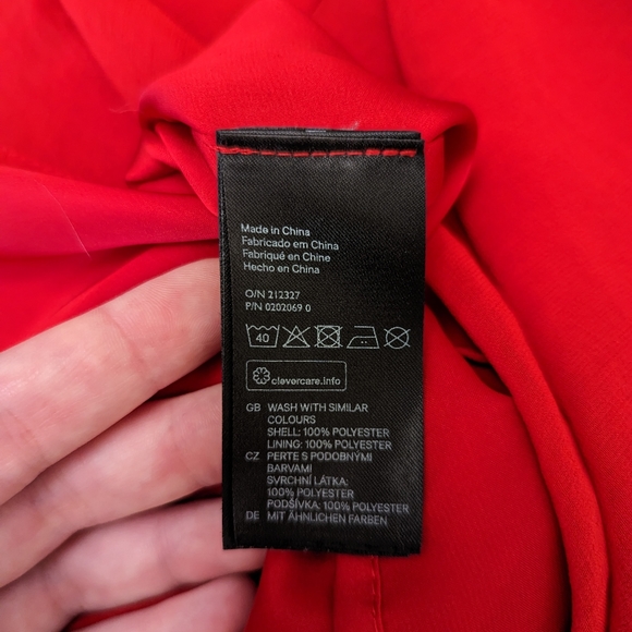 Bright Red H&M lightweight flowy summer dress, size 8 - Picture 11 of 11